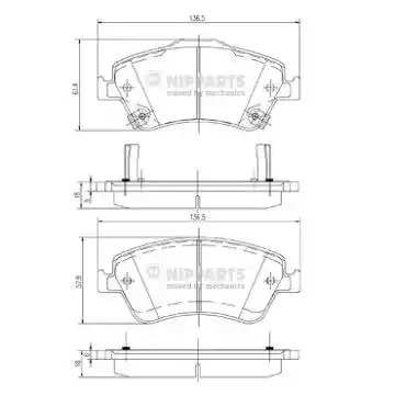 Комплект тормозных колодок NIPPARTS J3602124
