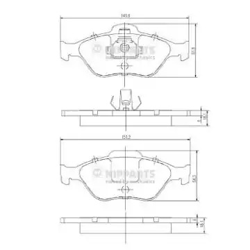 Комплект тормозных колодок NIPPARTS J3603065