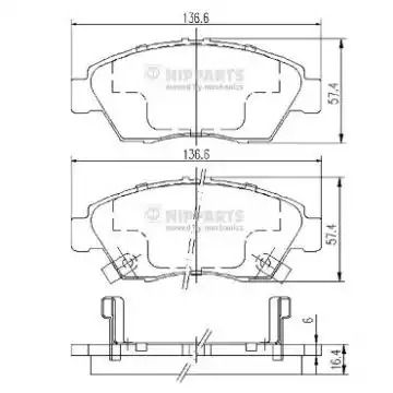 Комплект тормозных колодок NIPPARTS J3604033