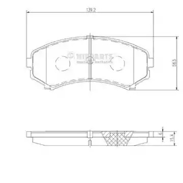 Комплект тормозных колодок NIPPARTS J3605039