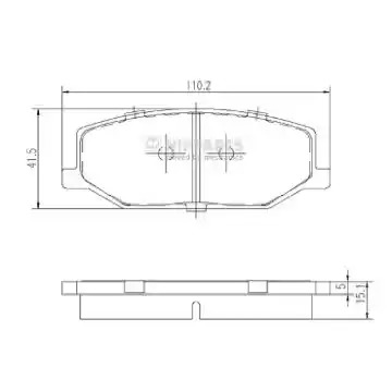 Комплект тормозных колодок NIPPARTS J3608003