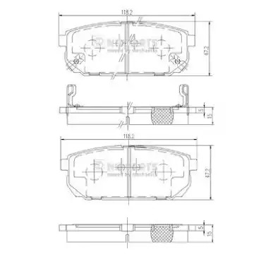 Комплект тормозных колодок NIPPARTS J3610305