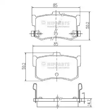 Комплект тормозных колодок NIPPARTS J3610502