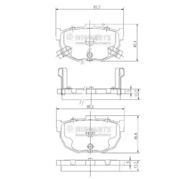 Комплект тормозных колодок NIPPARTS J3610505