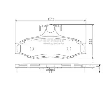 Комплект тормозных колодок NIPPARTS J3610901