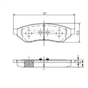 Комплект тормозных колодок NIPPARTS J3610902