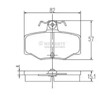 Комплект тормозных колодок NIPPARTS J3611031