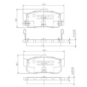 Комплект тормозных колодок NIPPARTS J3611034