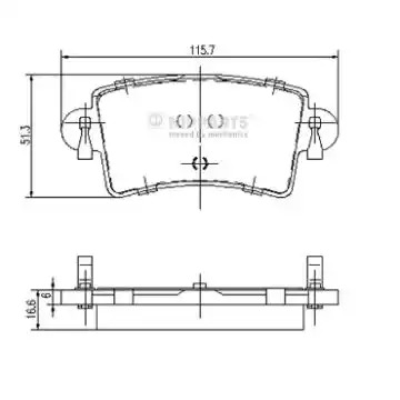 Комплект тормозных колодок NIPPARTS J3611046