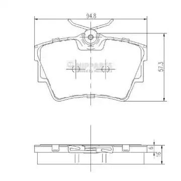 Комплект тормозных колодок NIPPARTS J3611047