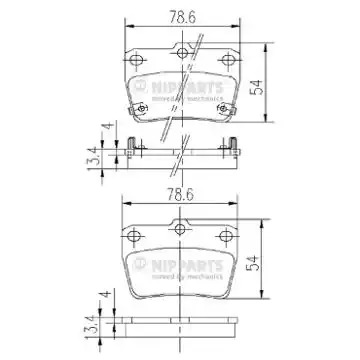 Комплект тормозных колодок NIPPARTS J3612020