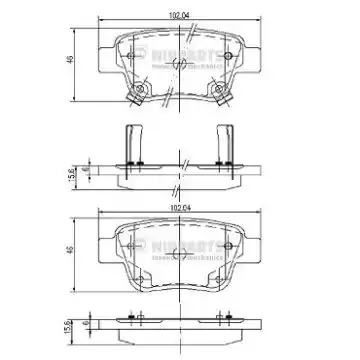 Комплект тормозных колодок NIPPARTS J3612030