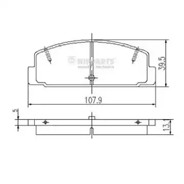 Комплект тормозных колодок NIPPARTS J3613002