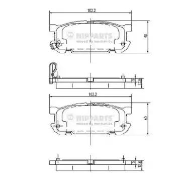 Комплект тормозных колодок NIPPARTS J3613020