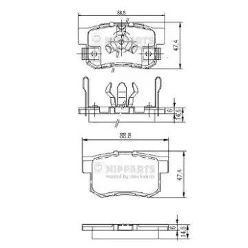 Комплект тормозных колодок NIPPARTS J3614017