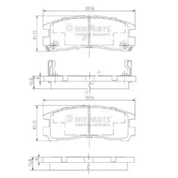 Комплект тормозных колодок NIPPARTS J3615003