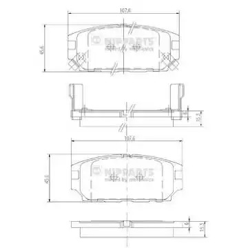 Комплект тормозных колодок NIPPARTS J3615007