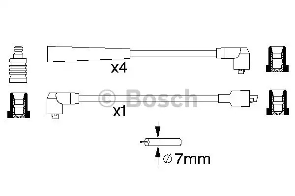 Комплект электропроводки BOSCH 0 986 356 734 (B 734)