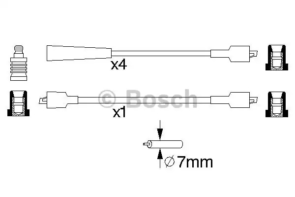 Комплект электропроводки BOSCH 0 986 356 762 (B 762)