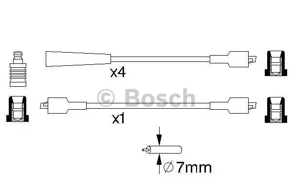 Комплект электропроводки BOSCH 0 986 356 768 (B 768)