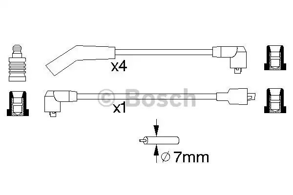 Комплект электропроводки BOSCH 0 986 356 772 (B 772)