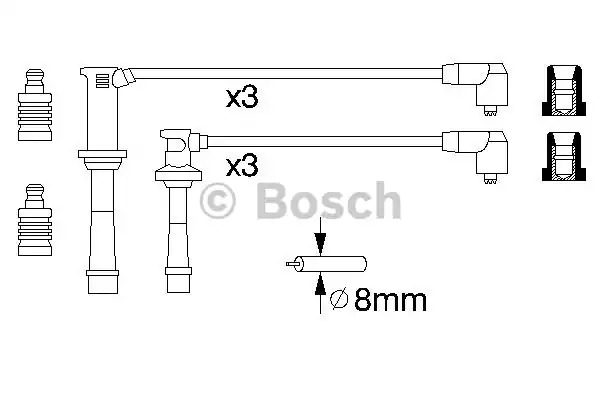 Комплект электропроводки BOSCH 0 986 356 966 (B 966)