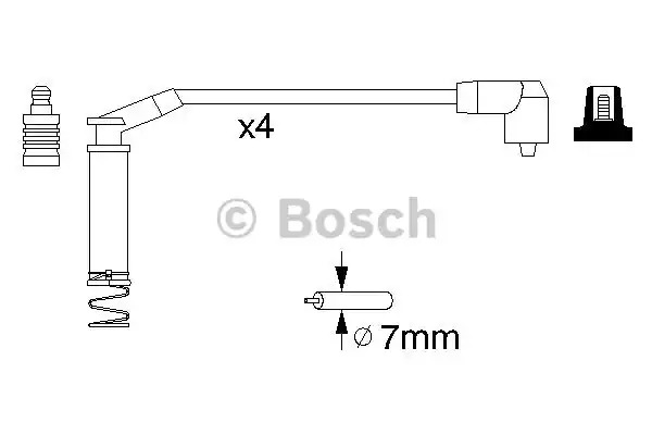 Комплект электропроводки BOSCH 0 986 357 124 (B 124)