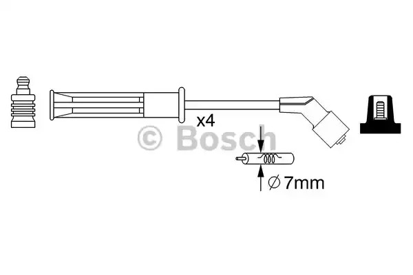 Комплект электропроводки BOSCH 0 986 357 255 (B W255)