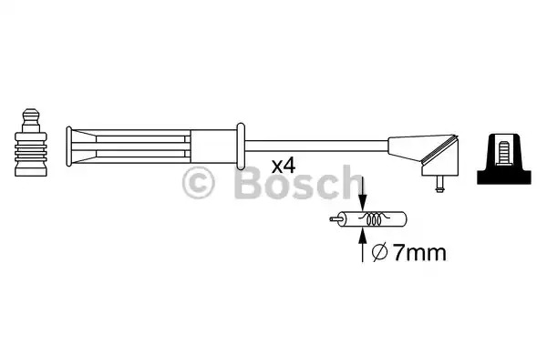 Комплект электропроводки BOSCH 0 986 357 256 (B W256)