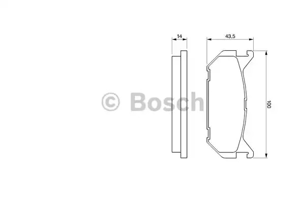 Комплект тормозных колодок BOSCH 0 986 424 266 (BP128, E1 90R - 011078/857, 21 766, 7464D584)