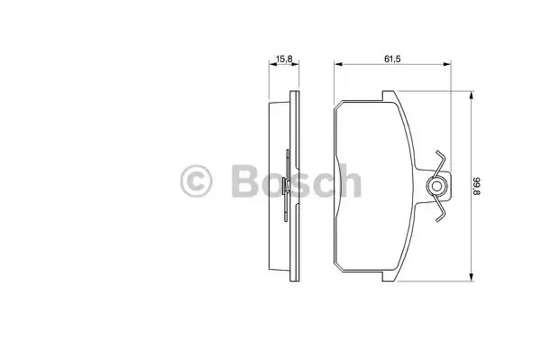 Комплект тормозных колодок BOSCH 0 986 424 274 (BP134, 21 418, 90R-01 0/717)