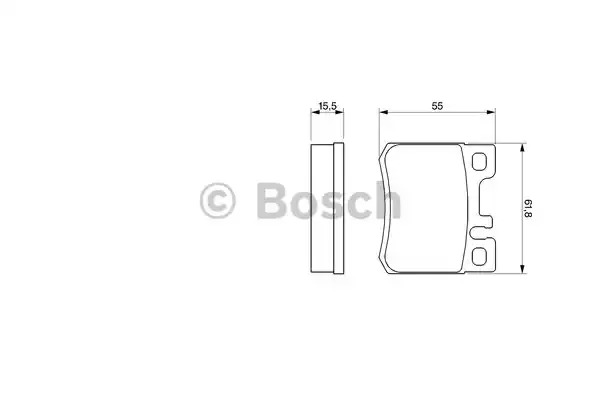 Комплект тормозных колодок BOSCH 0 986 424 358 (BP169, E9-90R-02A0871/1469, 21301, 7496D620)