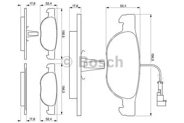 Комплект тормозных колодок BOSCH 0 986 424 362 (BP173, E1 90R-02A0140/0074, 21 927)