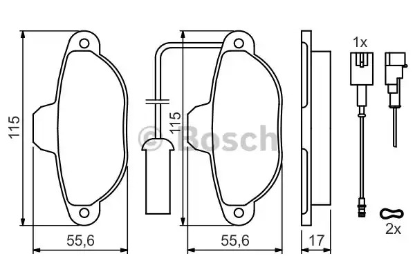 Комплект тормозных колодок BOSCH 0 986 424 379 (BP190, E1 90R-011200/325, 21 436, 8831D1619)