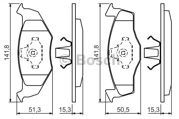 Комплект тормозных колодок BOSCH 0 986 424 449 (BP218, D694, E13 90R-010218/006, 21866)