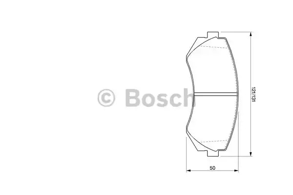 Комплект тормозных колодок BOSCH 0 986 424 489 (BP256, 23 502, 7307D422, 90R-01513/026)