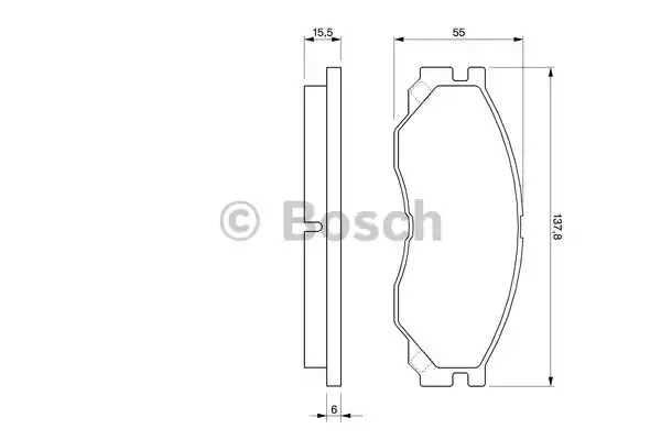 Комплект тормозных колодок BOSCH 0 986 424 572 (BP319, 23 290, 90R-010163/003)