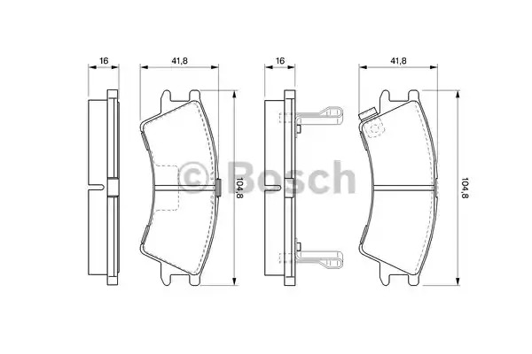 Комплект тормозных колодок BOSCH 0 986 424 575 (BP321, 23 238, 8253D114, 90R-01 0/716)