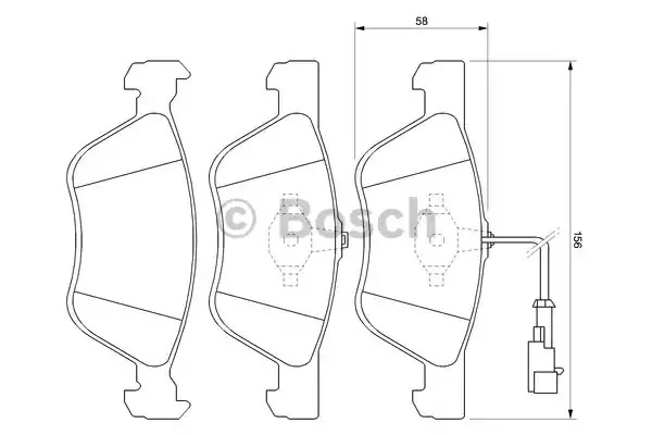 Комплект тормозных колодок BOSCH 0 986 424 578 (BP324, E1-90R011075/1407, 21636)