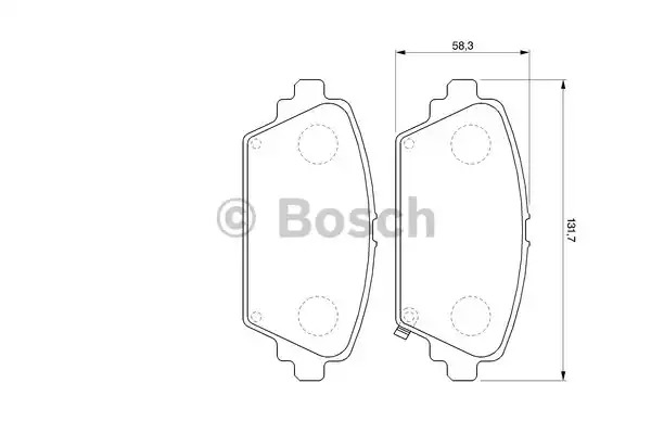 Комплект тормозных колодок BOSCH 0 986 424 663 (BP379, E1 90R - 011075/810, 23 094)