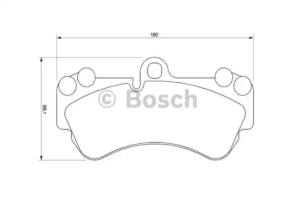 Комплект тормозных колодок BOSCH 0 986 424 740 (BP449, E1 90R-011076/1643, 23692, 7911D1007)