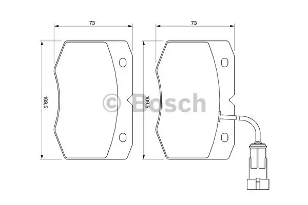 Комплект тормозных колодок BOSCH 0 986 424 768 (BP474, E9 90R-02A1092/3260, 29038, 7797D916)