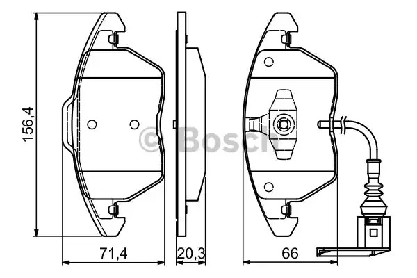 Комплект тормозных колодок BOSCH 0 986 424 797 (BP938, 23 587, 8212D110; 8212D131, 90R-011096/671)