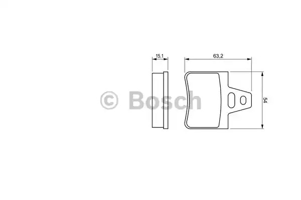 Комплект тормозных колодок BOSCH 0 986 460 958 (BP527, 20 162, 8337D121, 90R-010251/002)