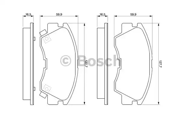 Комплект тормозных колодок BOSCH 0 986 460 978 (BP547, 21 373, 90R-01513/037)