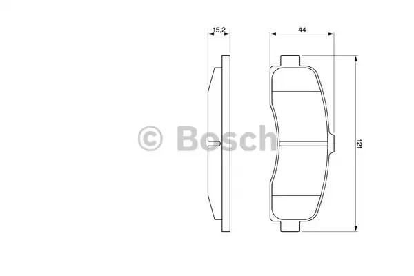 Комплект тормозных колодок BOSCH 0 986 461 122 (BP573, 21 626, 90R-01142/738)