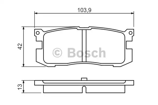 Комплект тормозных колодок BOSCH 0 986 461 138 (BP587, E11 90R-01385/7585, 21558, 7289D400)