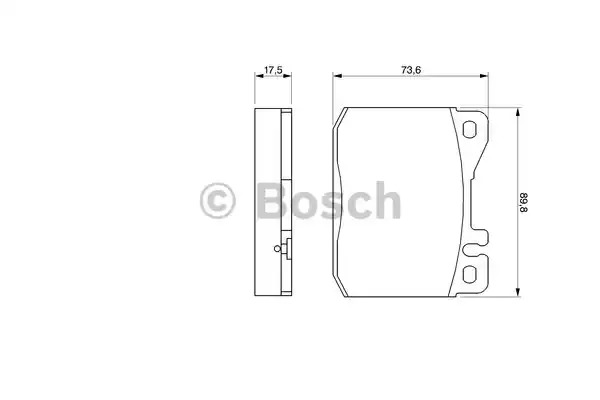 Комплект тормозных колодок BOSCH 0 986 463 412 (BP635, 20 341, 90R-010279/002)