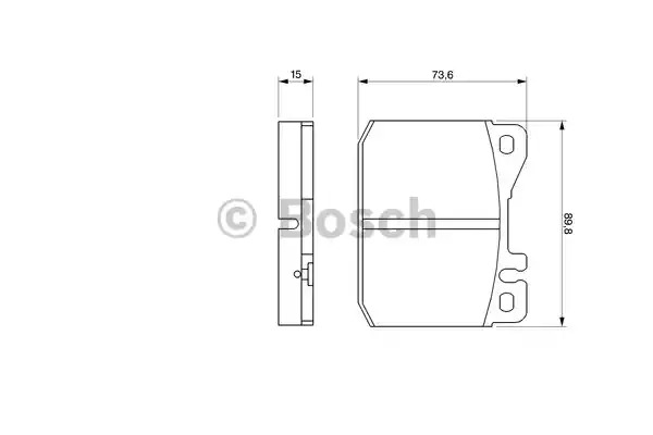 Комплект тормозных колодок BOSCH 0 986 463 921 (BP646, E1 90R-01245/275, 20 392)