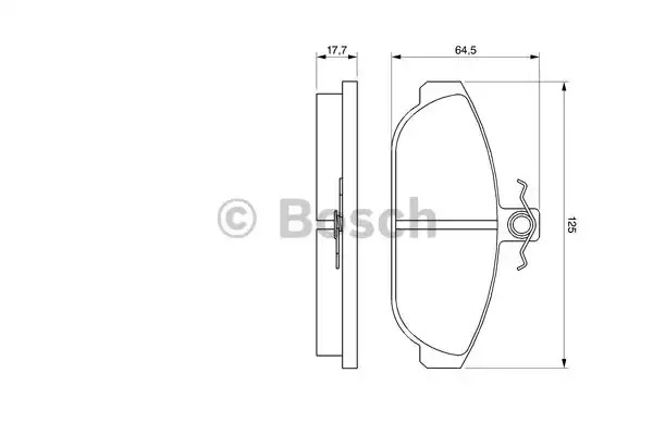 Комплект тормозных колодок BOSCH 0 986 467 400 (BP707, 20 740, 7161D255, 90R-010298/002)